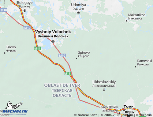 Carte MICHELIN Spirovskiy okrug - ViaMichelin