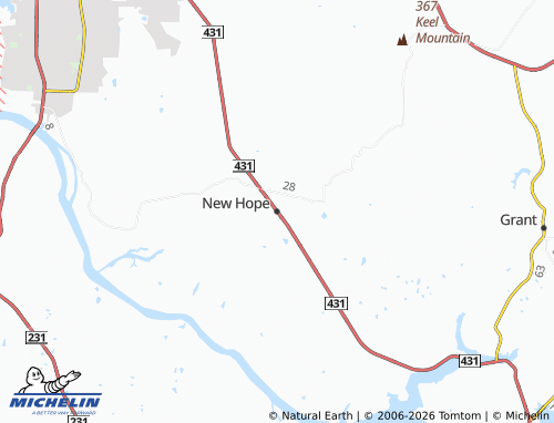 Mappa MICHELIN New Hope - ViaMichelin