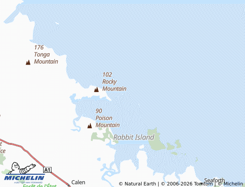 MICHELIN Cave Island map - ViaMichelin