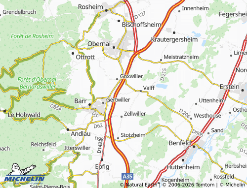 Mapa MICHELIN Bourgheim - ViaMichelin
