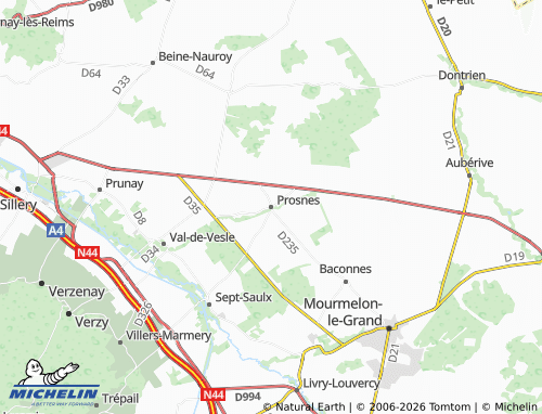 Mapa MICHELIN Prosnes - ViaMichelin