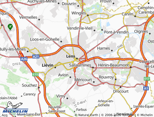 MICHELIN Lens map - ViaMichelin