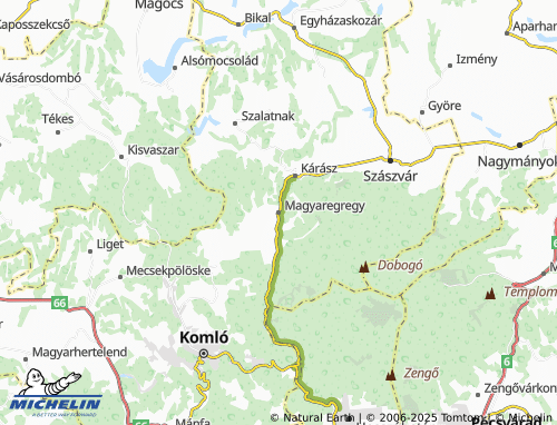 MICHELIN Magyaregregy map - ViaMichelin