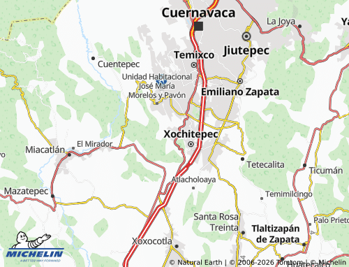 MICHELIN Colinas de Xochitepec III map - ViaMichelin