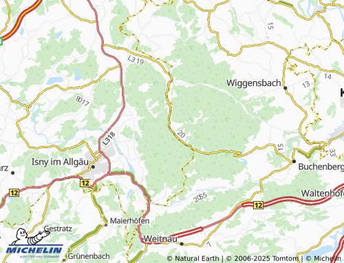 Mapa MICHELIN Eisenbach bei Isny - ViaMichelin