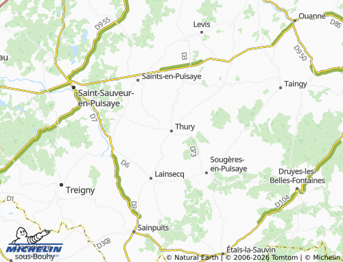 Mapa MICHELIN Thury - ViaMichelin