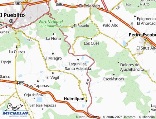 MICHELIN-Landkarte Lagunillas, Santa Adelaida - ViaMichelin