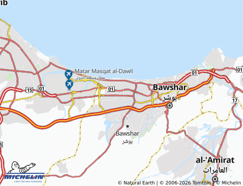 Mappa MICHELIN al-'Adhaybah al-Janoubiyyah - ViaMichelin