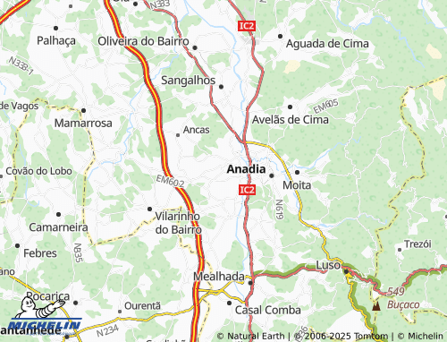 Mapa MICHELIN Outeiro de Baixo - ViaMichelin