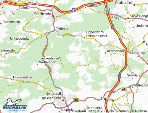 MICHELIN-Landkarte Bremsnitz - ViaMichelin