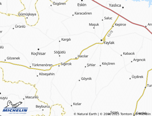 MICHELIN-Landkarte Hacılar - ViaMichelin