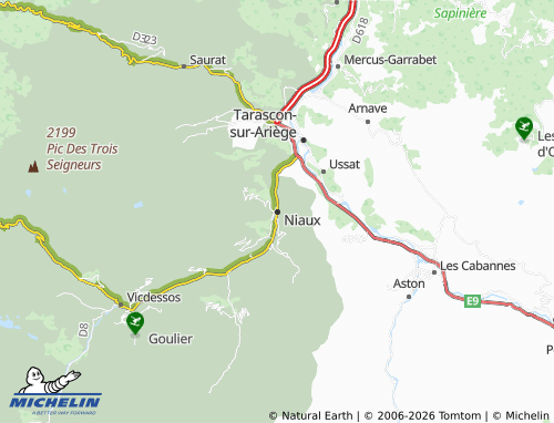 Mappa MICHELIN Niaux - ViaMichelin