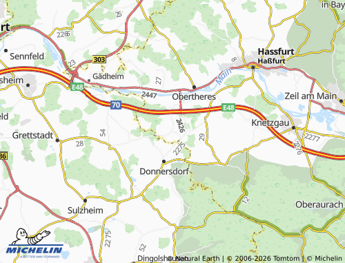 MICHELIN Dampfach map - ViaMichelin