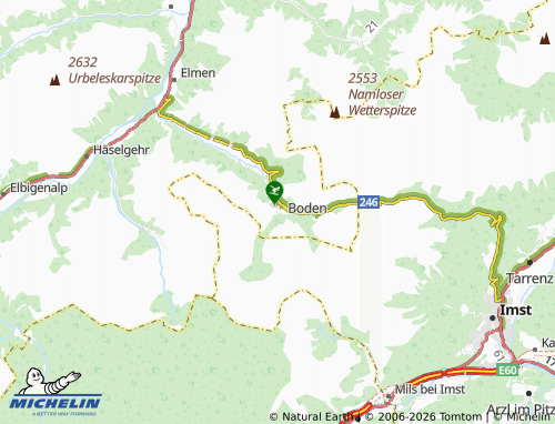 MICHELIN Boden map - ViaMichelin