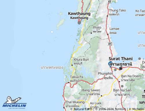 Mapa MICHELIN Amphoe Suk Samran - ViaMichelin