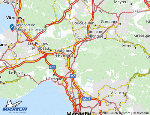 Carte MICHELIN Septèmes-les-Vallons - ViaMichelin