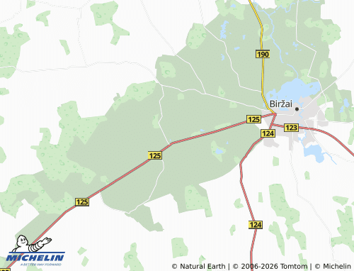 MICHELIN Naciūnai map - ViaMichelin
