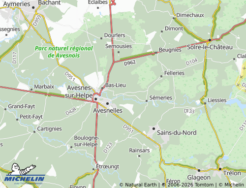 Carte MICHELIN Flaumont-Waudrechies - ViaMichelin