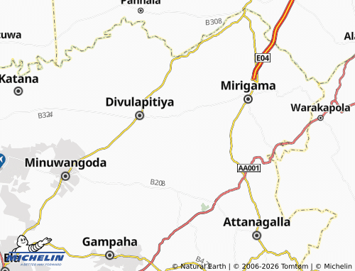 MICHELIN Muddaragama map - ViaMichelin