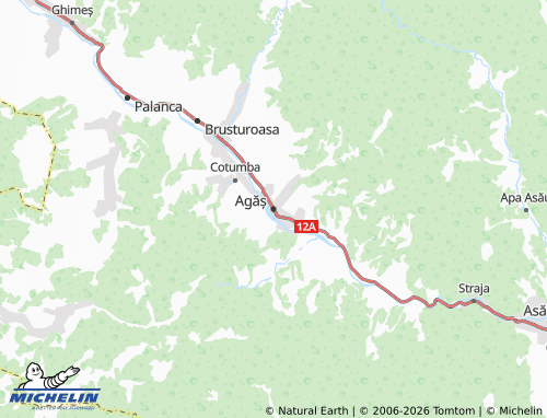 MICHELIN Agăș map - ViaMichelin