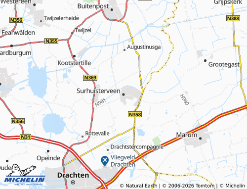 Kaart MICHELIN Surhústerfean - ViaMichelin