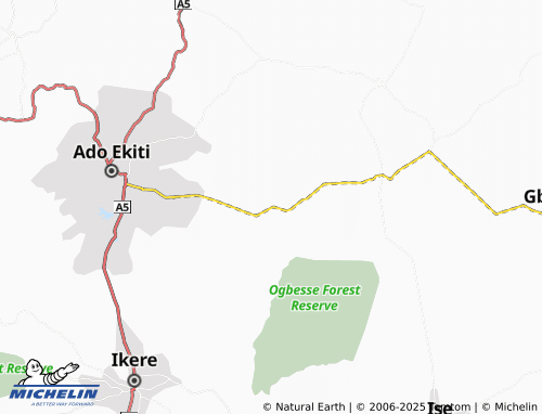 MICHELIN Ago-Ologunja map - ViaMichelin