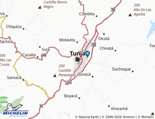 MICHELIN Tunja map - ViaMichelin