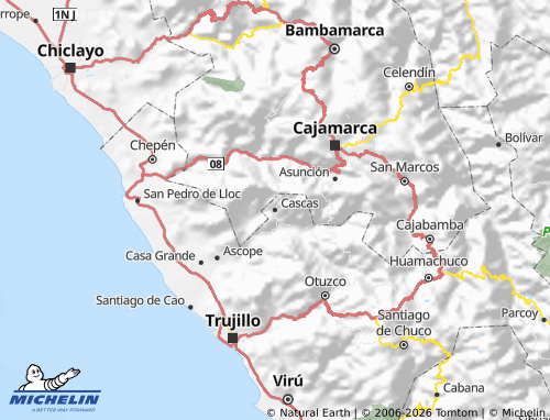 Mapa MICHELIN Gran Chimú - ViaMichelin