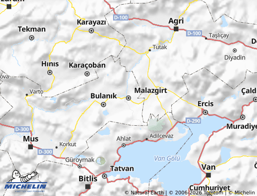 MICHELIN Malazgirt map - ViaMichelin