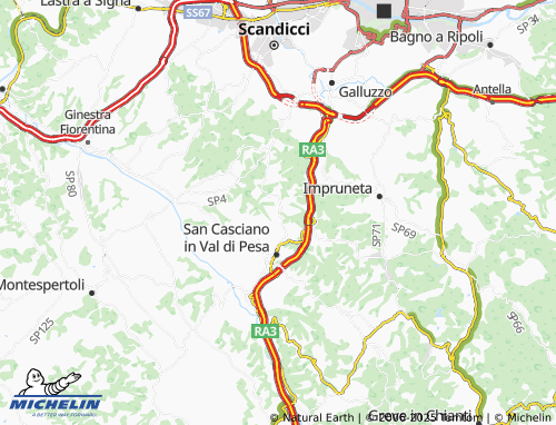 MICHELIN Spedaletto map - ViaMichelin