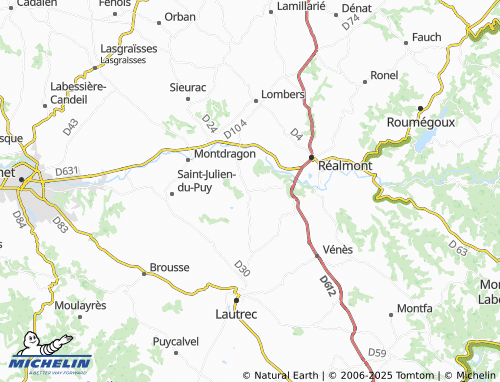 MICHELIN-Landkarte Saint-Genest-de-Contest - ViaMichelin