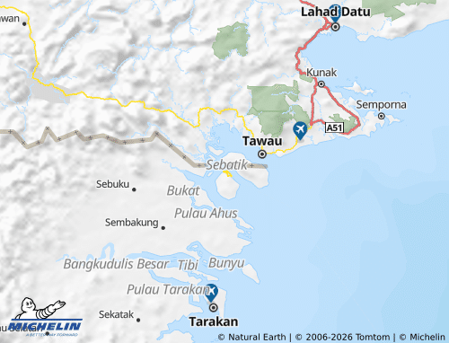 MICHELIN Nunukan map - ViaMichelin
