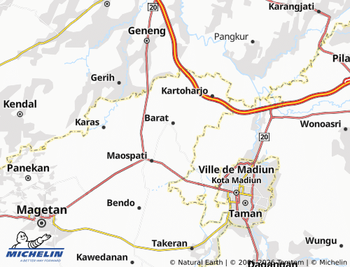 MICHELIN-Landkarte Bogorejo - ViaMichelin