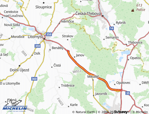 Mapa MICHELIN Janov - ViaMichelin