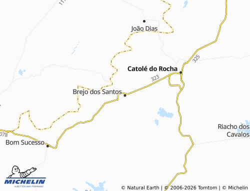 Carte MICHELIN Brejo dos Santos - ViaMichelin