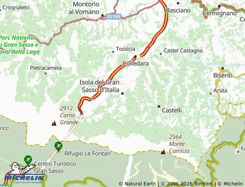MICHELIN-Landkarte Isola del Gran Sasso d'Italia - ViaMichelin
