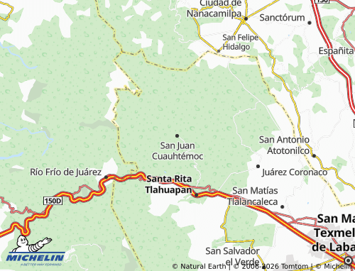 Mappa MICHELIN San Juan Cuauhtémoc - ViaMichelin