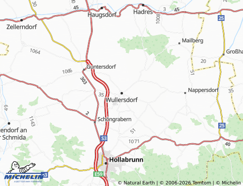 Mapa MICHELIN Wullersdorf - ViaMichelin