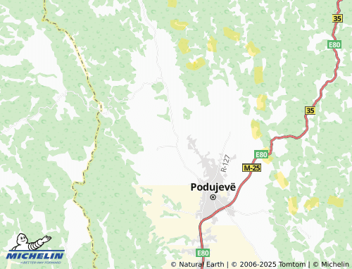 MICHELIN Bajçinë map - ViaMichelin