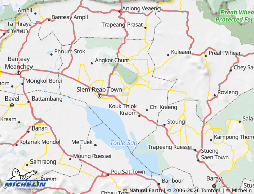 MICHELIN Soutr Nikom map - ViaMichelin