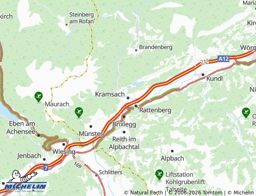 MICHELIN Kramsach map - ViaMichelin