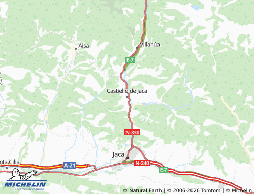 MICHELIN Castiello de Jaca map - ViaMichelin