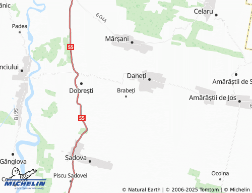 MICHELIN Brabeți map - ViaMichelin