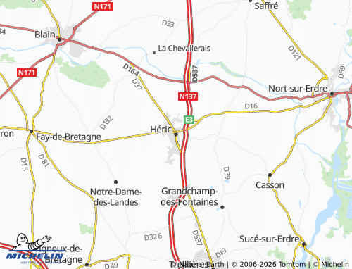 Mapa MICHELIN Héric - ViaMichelin