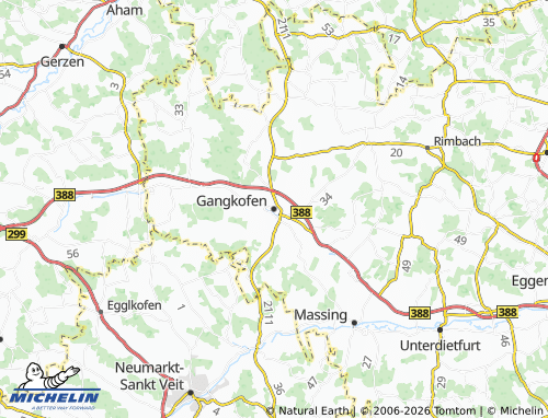 MICHELIN Gangkofen map - ViaMichelin