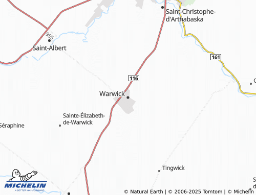 MICHELIN Warwick map - ViaMichelin