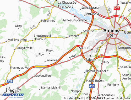 MICHELIN Guignemicourt map - ViaMichelin