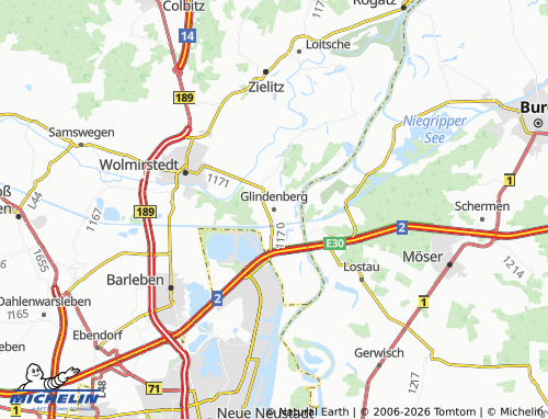 MICHELIN Glindenberg map - ViaMichelin