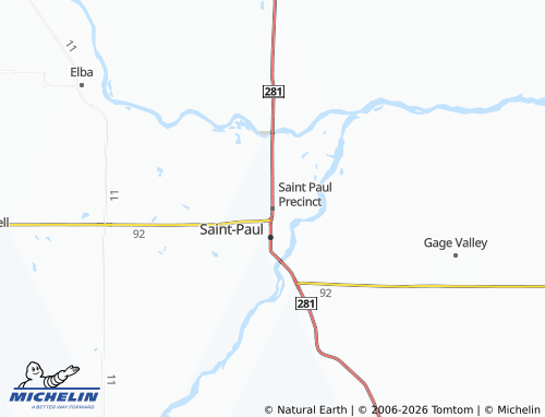 Mapa MICHELIN Saint Paul Precinct - ViaMichelin