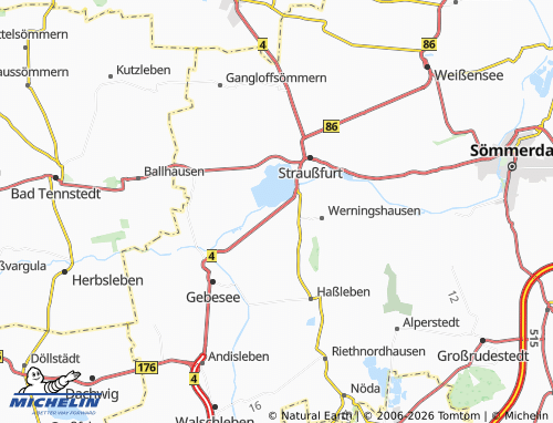 MICHELIN Henschleben map - ViaMichelin